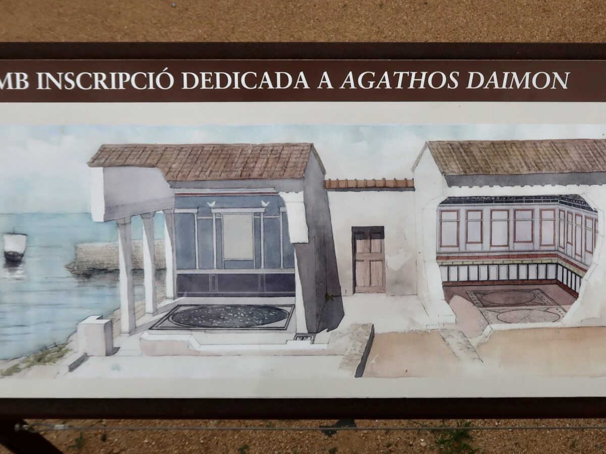 View of Emporion archaeological ruins in Empúries, Catalonia, Spain