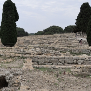 View of Emporion archaeological ruins in Emp&uacute;ries, Catalonia, Spain