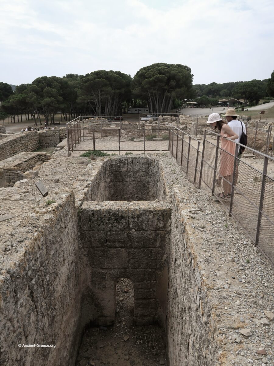 View of Emporion archaeological ruins in Empúries, Catalonia, Spain