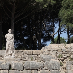 View of Emporion archaeological ruins in Emp&uacute;ries, Catalonia, Spain