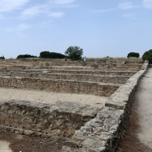 View of Emporion archaeological ruins in Emp&uacute;ries, Catalonia, Spain
