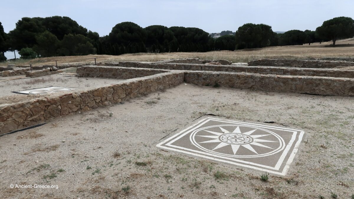 View of Emporion archaeological ruins in Empúries, Catalonia, Spain