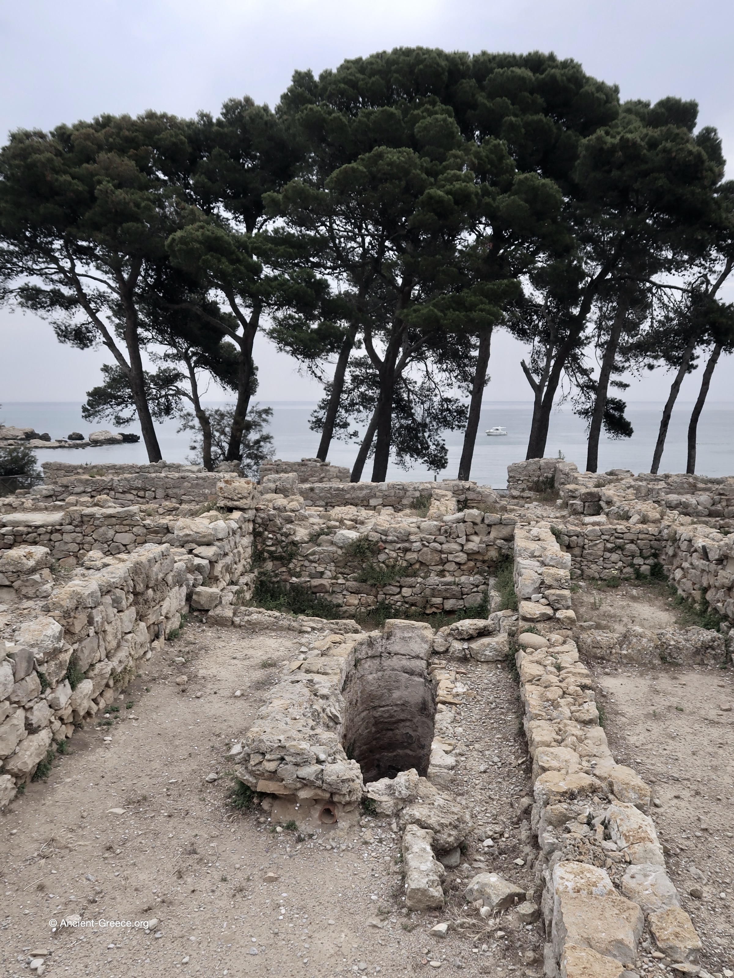 View of Emporion archaeological ruins in Empúries, Catalonia, Spain