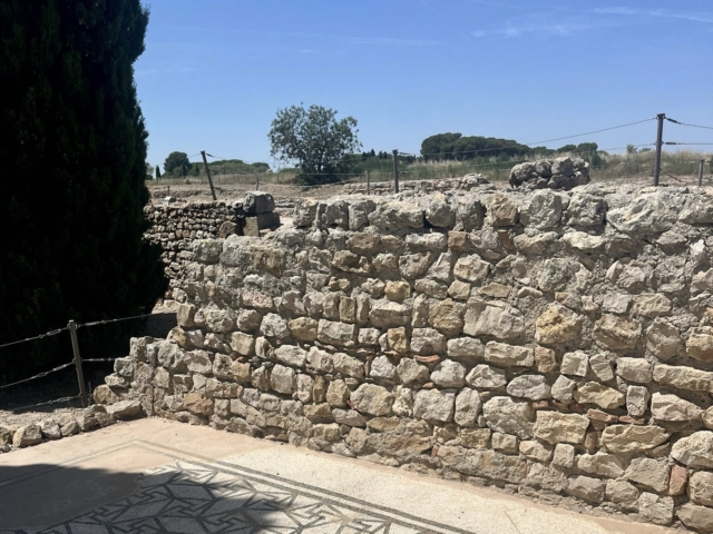 View of Emporion archaeological ruins in Emp&uacute;ries, Catalonia, Spain