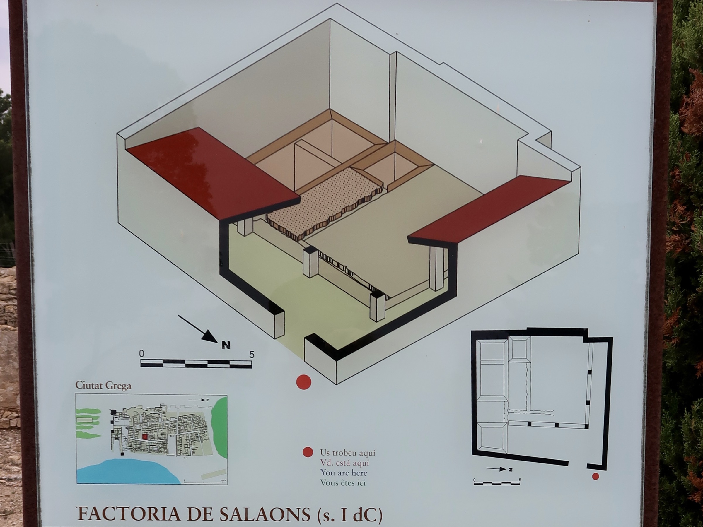 View of Emporion archaeological ruins in Empúries, Catalonia, Spain