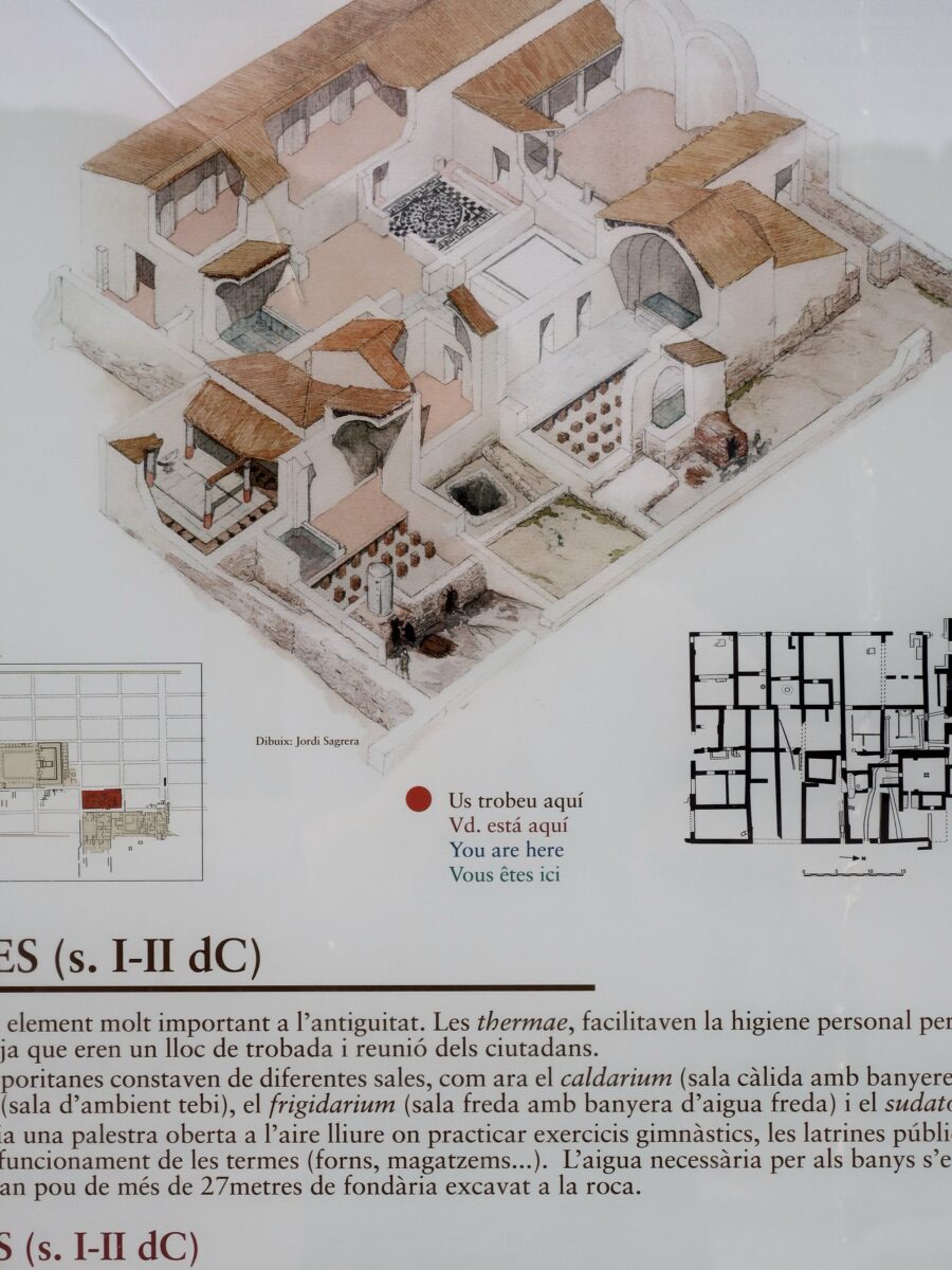 View of Emporion archaeological ruins in Empúries, Catalonia, Spain