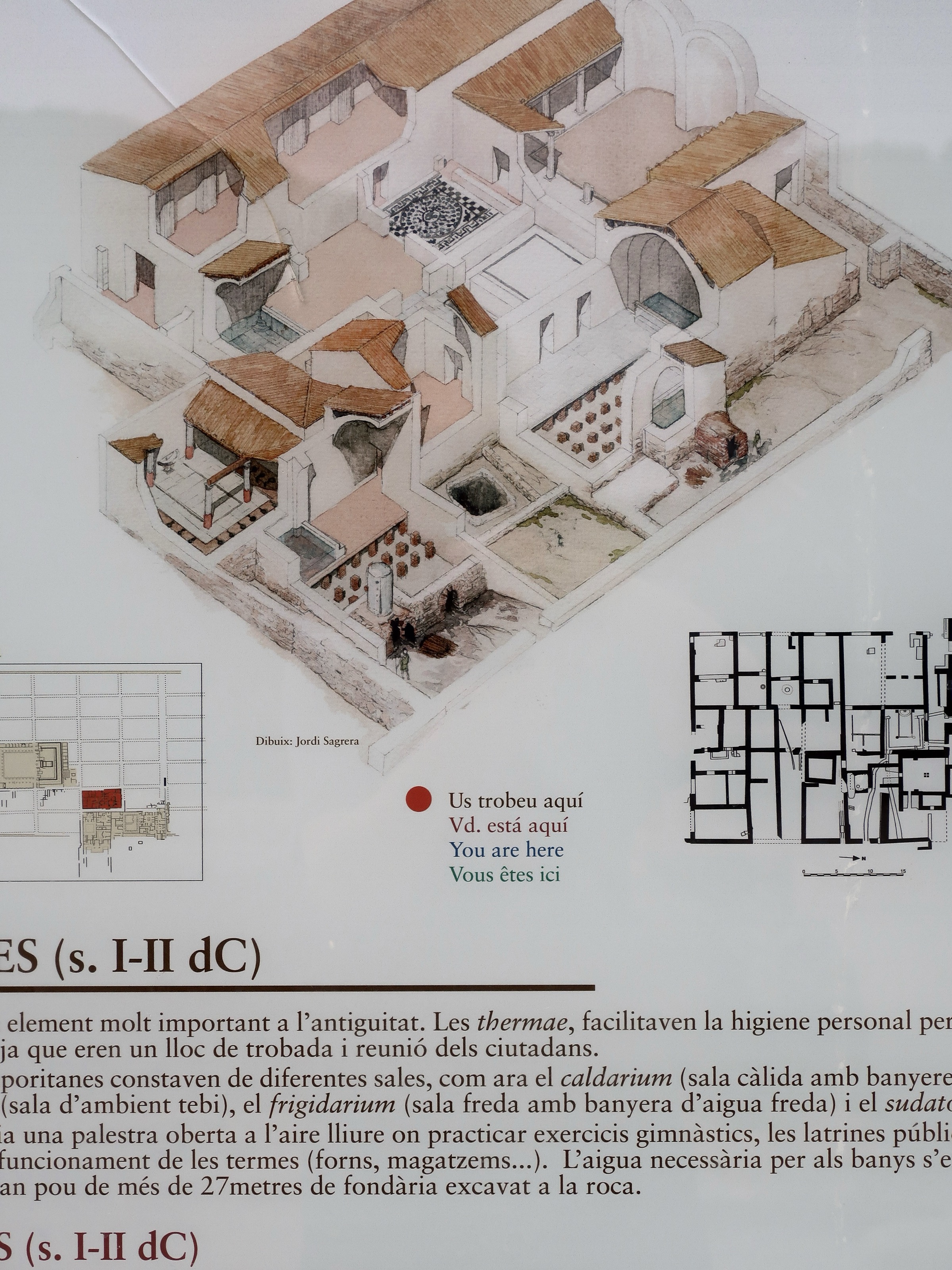 View of Emporion archaeological ruins in Empúries, Catalonia, Spain