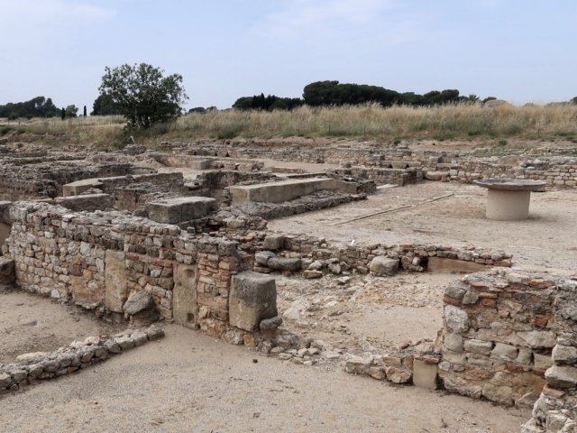 View of Emporion archaeological ruins in Emp&uacute;ries, Catalonia, Spain