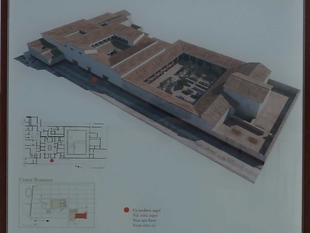 View of Emporion archaeological ruins in Empúries, Catalonia, Spain