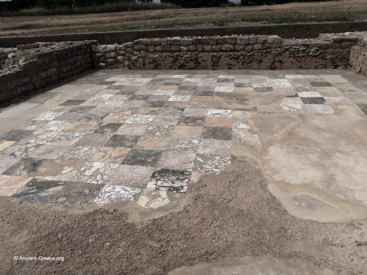View of Emporion archaeological ruins in Empúries, Catalonia, Spain