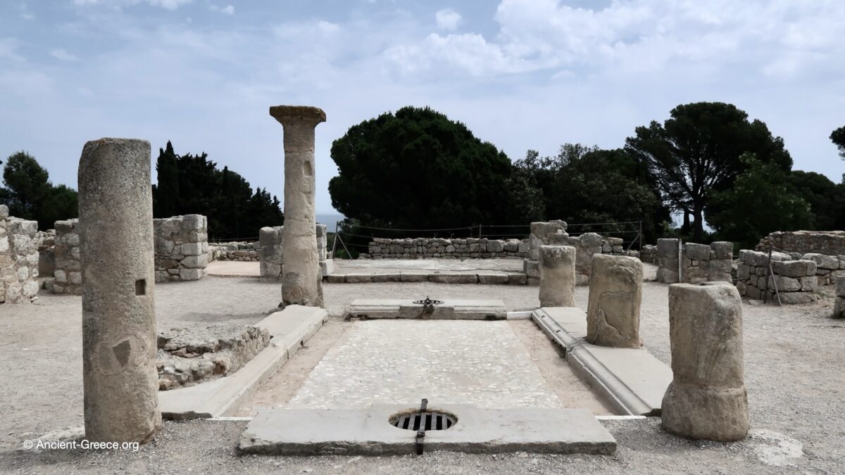 View of Emporion archaeological ruins in Empúries, Catalonia, Spain
