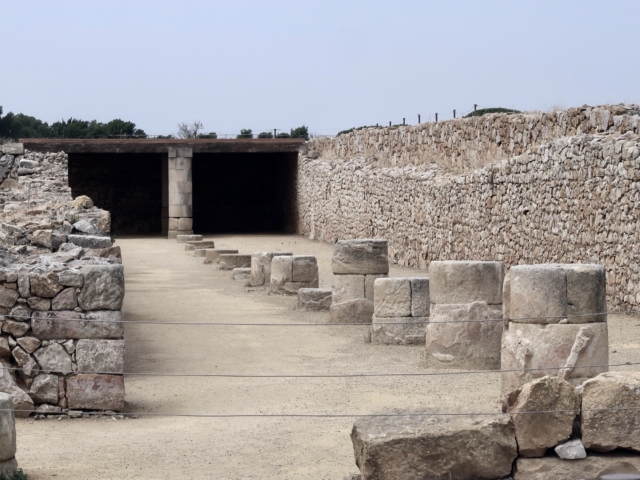 View of Emporion archaeological ruins in Emp&uacute;ries, Catalonia, Spain