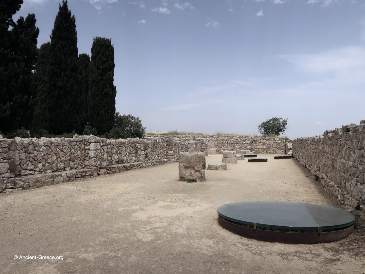 View of Emporion archaeological ruins in Empúries, Catalonia, Spain