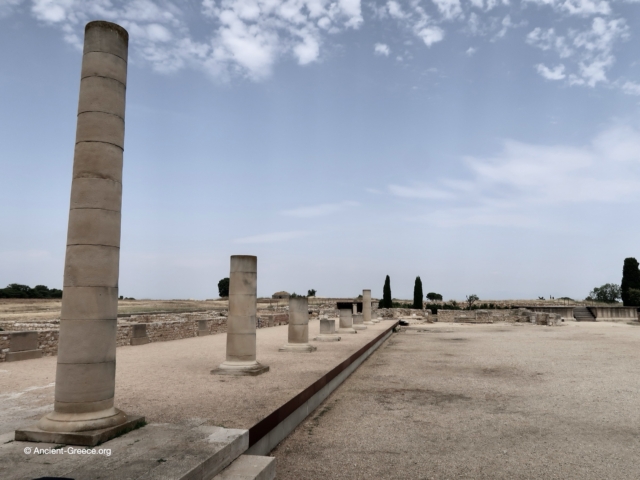 View of Emporion archaeological ruins in Emp&uacute;ries, Catalonia, Spain