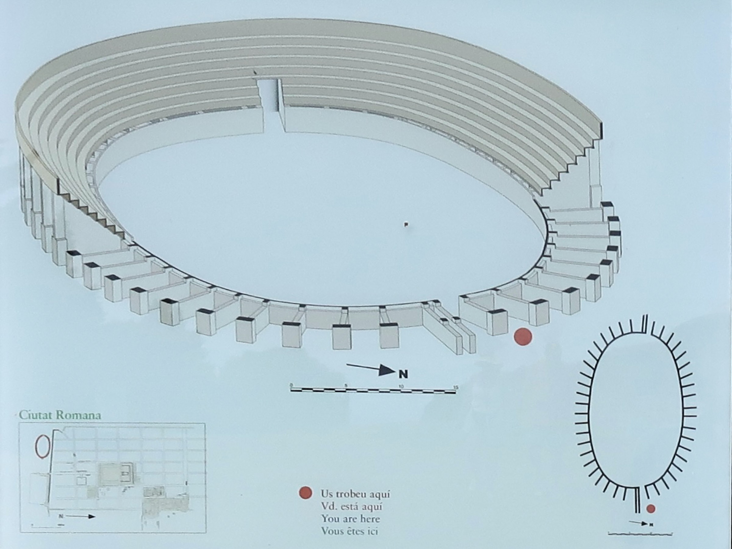 View of Emporion archaeological ruins in Empúries, Catalonia, Spain