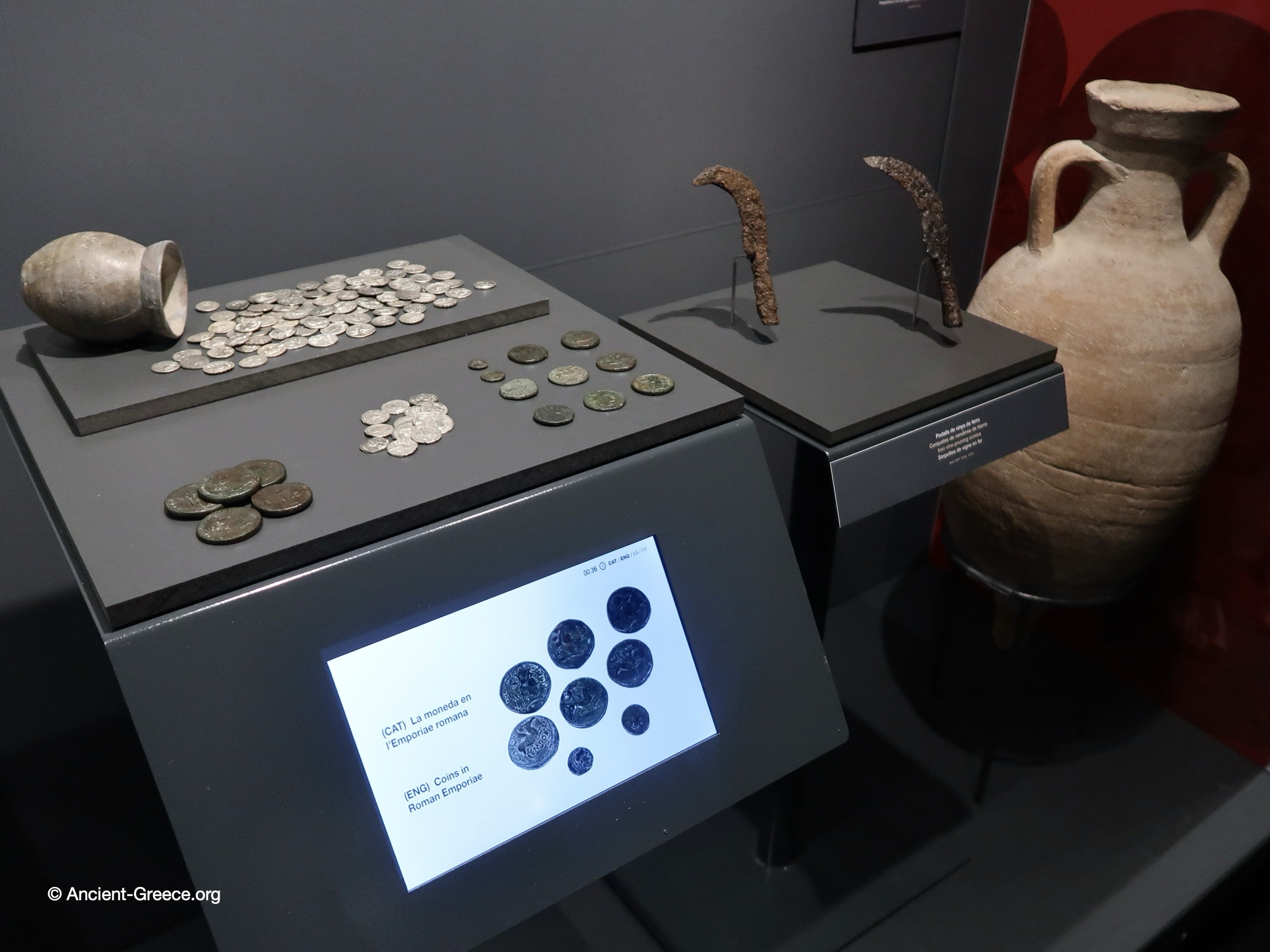 Artifacts from the beginning of the Roman city.