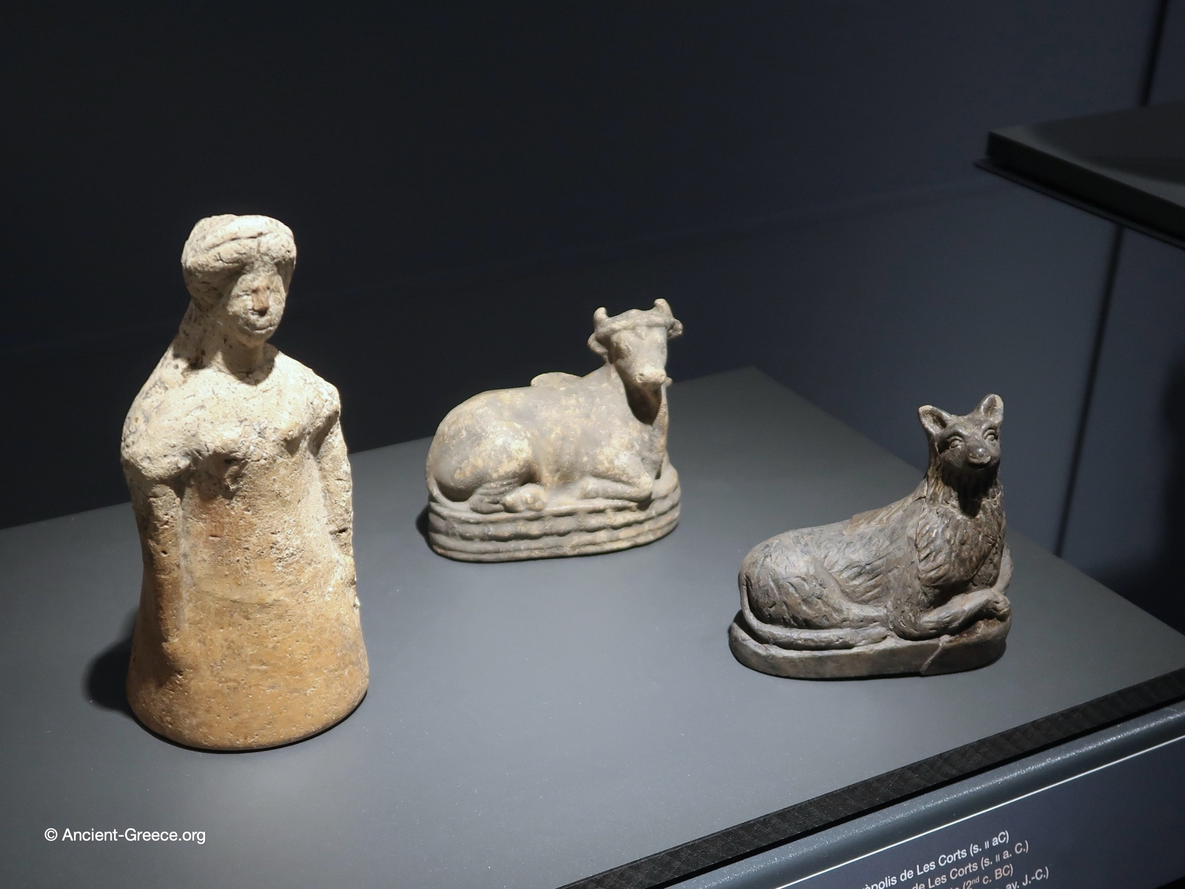 clay figurines of the goddess Demeter and animals