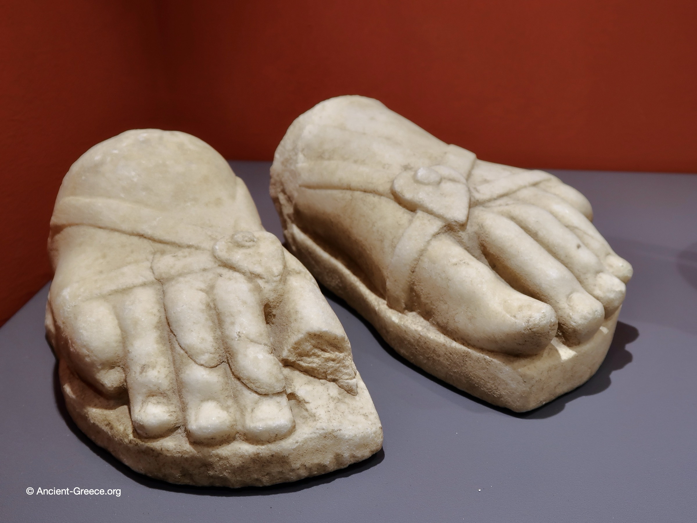 Feet of a statue