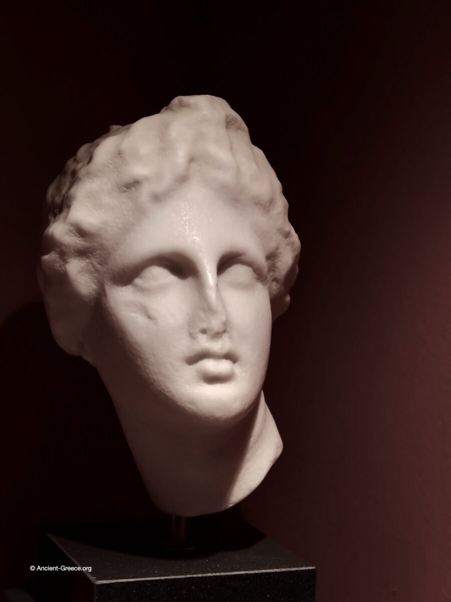 head of Apollo statue.