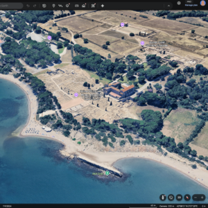 View of Emporion archaeological ruins in Emp&uacute;ries, Catalonia, Spain