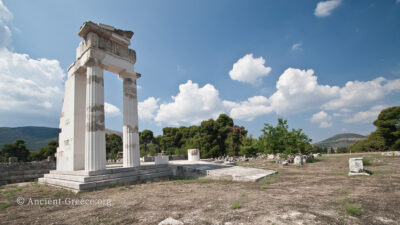 Propylon of the Hestiatorion restored ruins