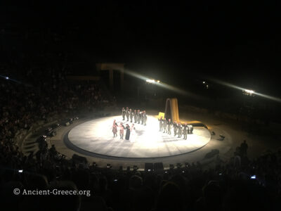 Ancient theatre performance at Epidaurus