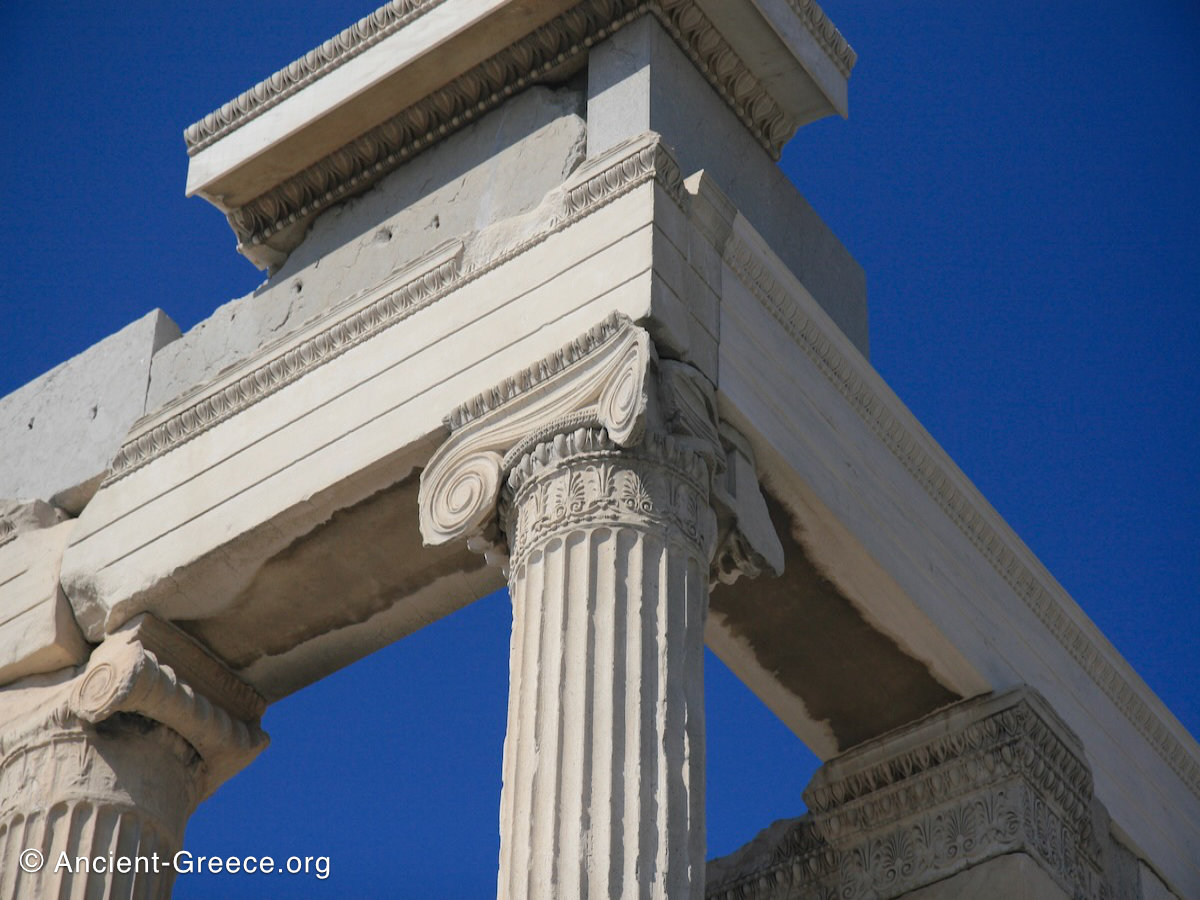 Erectheion: Ionic Capital and Entablature