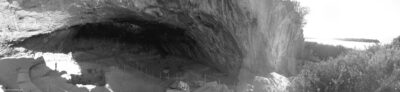 Franchthi Cave B&W Panorama