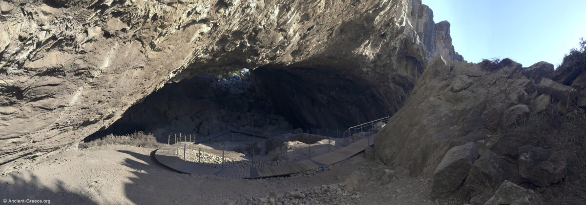Franchthi Cave Panorama of West Entrance