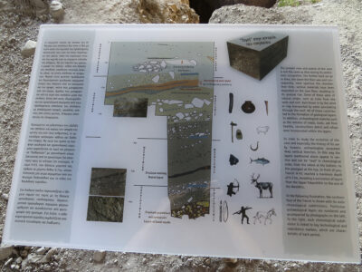 Franchthi cave provides information about the stratigraphy of the cave's excavations with dating