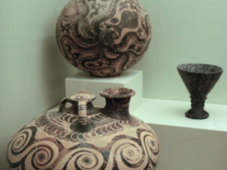 Stirrup Jar and Flask with Octopus