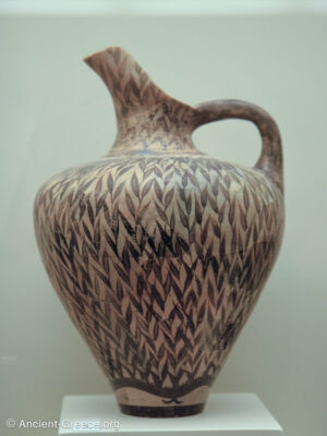 Jug with decoration of reed