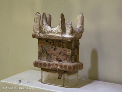 Clay Model of Minoan Sacred Building or Altar