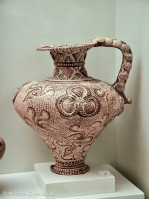 Jug with relief and painted Marine Style decoration