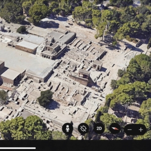 Knossos archaeological site on Google Earth.