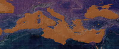 Map of the important Seans of Ancient Greece