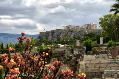 Kerameikos Archaeological Site with the Acropolis in the background