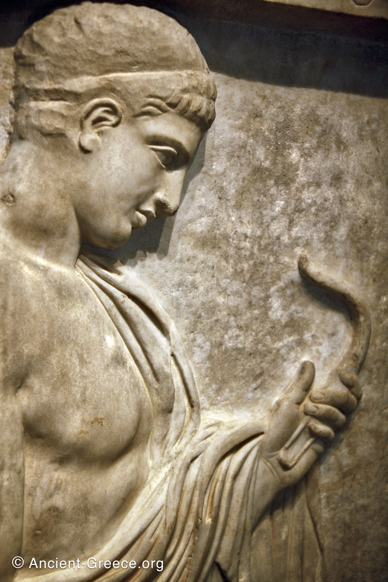 Grave stele of Eupheros detail