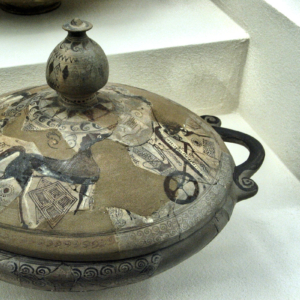 Kerameikos Museum - Early Archaic Era Lekanis Early Archaic Era Pyxis