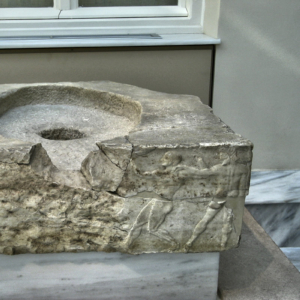 Kerameikos Museum - Marble base of a Kouros Marble base of a Kouros