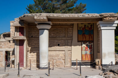 White columns at Knossos