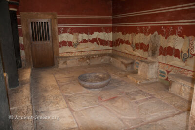 The ceremonial Throne Room at Knossos.