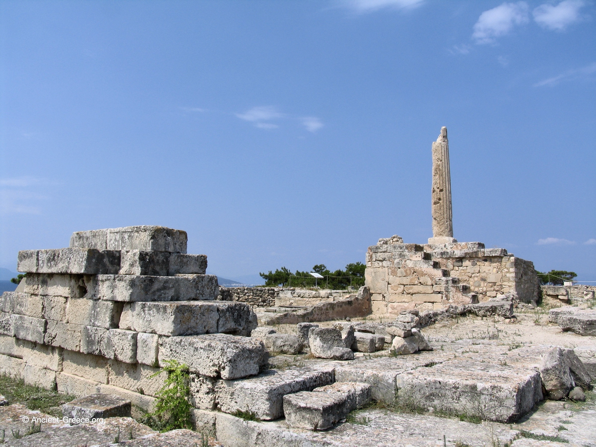 column and foundation of the Temple of Apollo