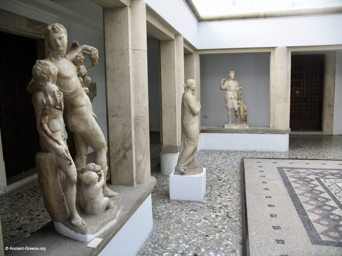 Statue Group of Dionysos, Pan,