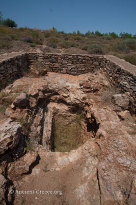 Ancient silver mine shaft.