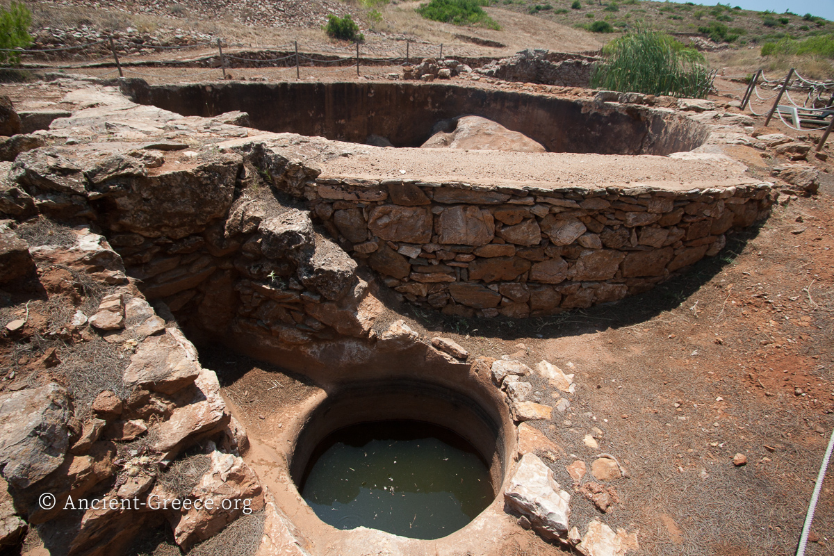 Cisterns at ancient Lavrion silver mines