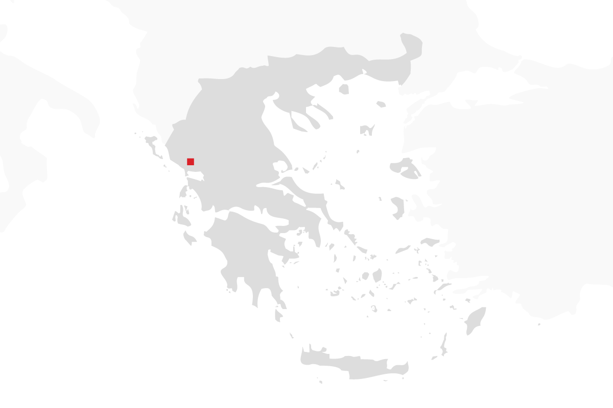 Location of Asprochaliko within the modern borders of Greece