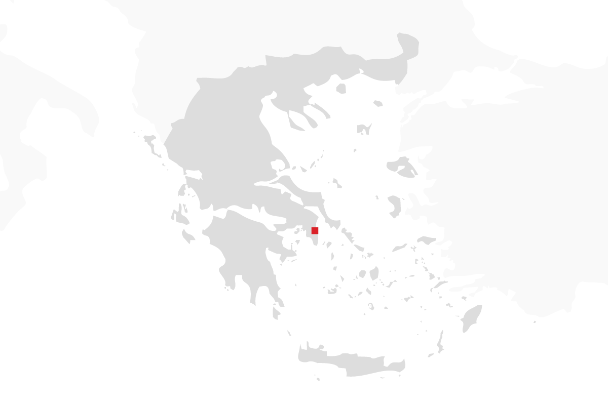 Location of Brauron within the modern borders of Greece