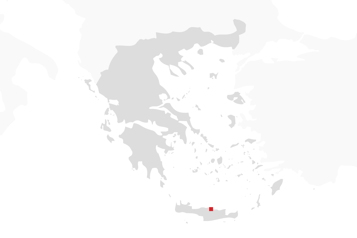 Location of Heraklion within the borders of modern Greece.