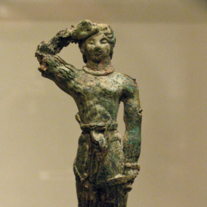 Minoan bronze male figure